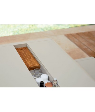 Table Bellevie Fermob avec Rangement 196x90x74 - Élégance et Fonctionnalité pour Extérieur