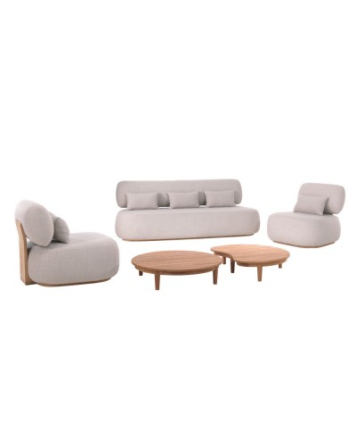 Salon Ruby Gescova – Élégance du Teck et Confort Absolu